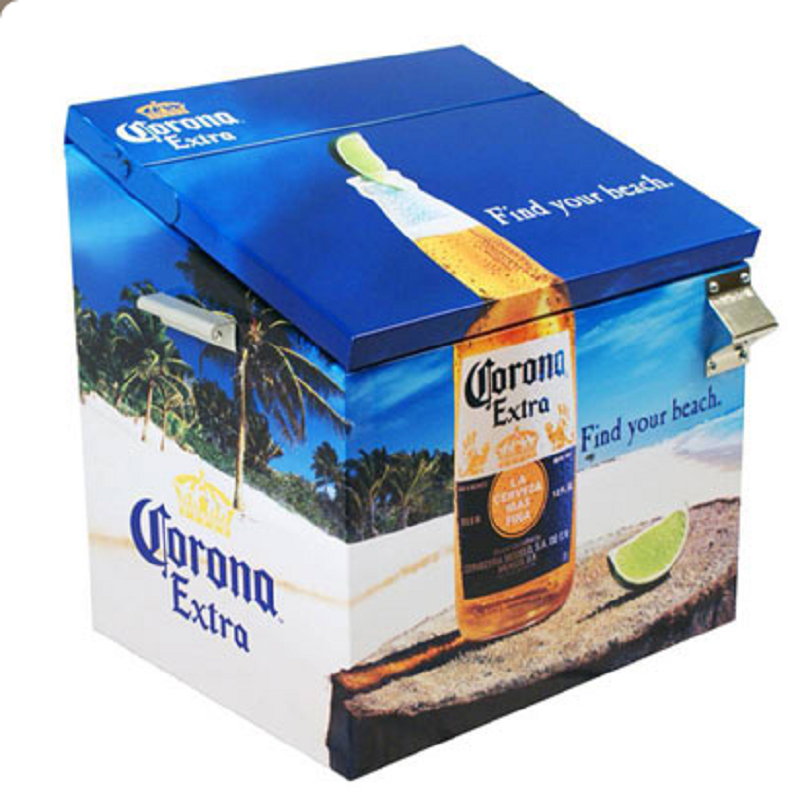 Corona Extra Find Your Beach Metal Cooler Corona Extra Find Your Beach Metal Cooler