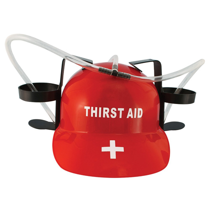 Thirst Aid Beer Drinking Hard Hat