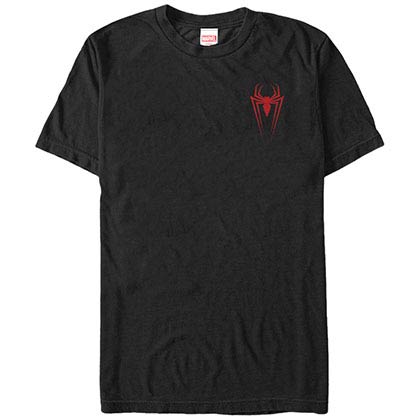 Spiderman Long Spider - Pocket Black Mens T-Shirt