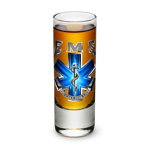 EMS On Call For Life Shot Glass EMS On Call For Life Shot Glass