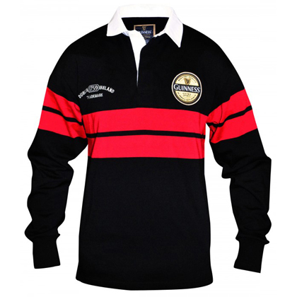 Guinness Black and Red Rugby Shirt