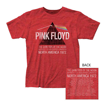 Pink Floyd Dark Side Lunatics Exclusive Heather Red T-Shirt