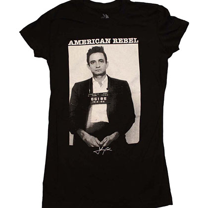 Johnny Cash American Rebel Junior's T-Shirt