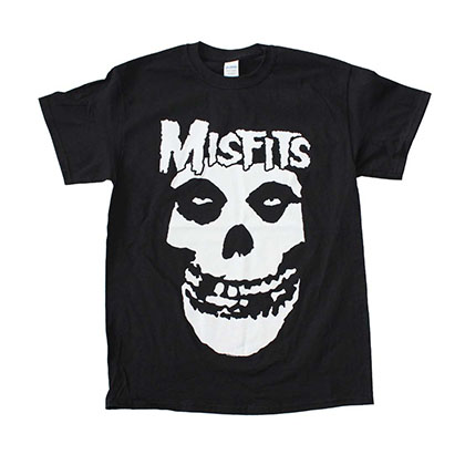 Misfits White Skull Big Print T-Shirt
