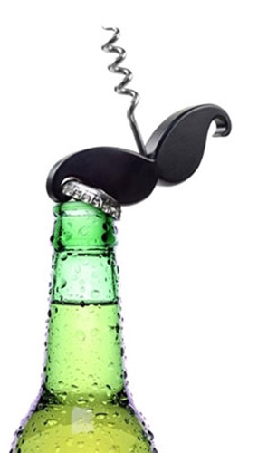 The Handlebar Mustache Corkscrew & Beer Bottle Opener The Handlebar Mustache Corkscrew & Beer Bottle Opener