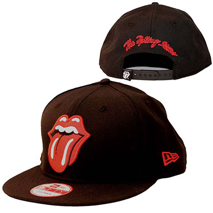 Rolling Stones Tongue Logo Script New Era Hat