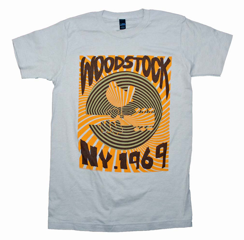 Woodstock Men's 1969 Striped Slim Fit T-Shirt